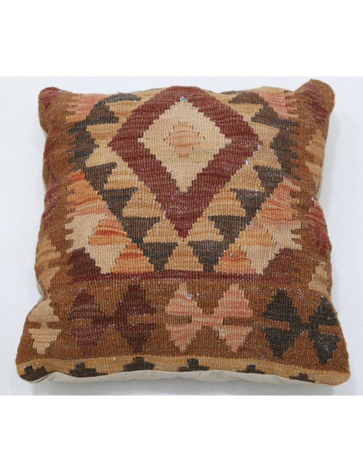 Afghan Tribal Pillow 1' 5" x 1' 5" Hand-Woven