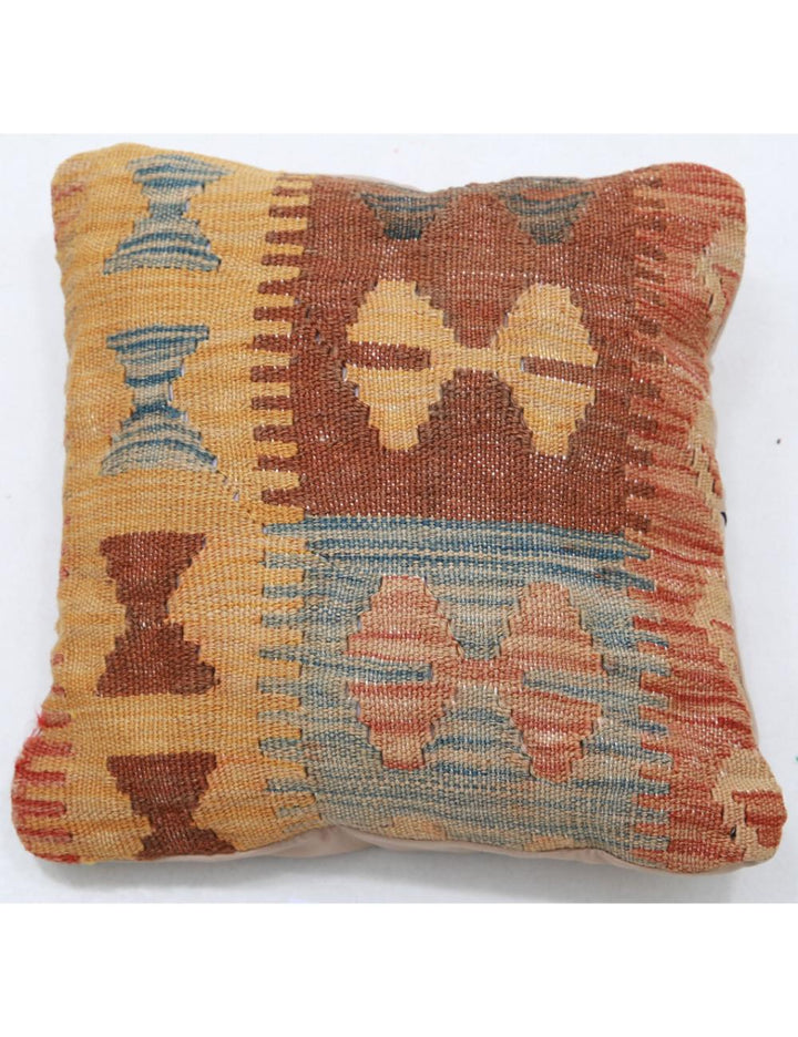 Afghan Tribal Pillow 1' 5" x 1' 5" Hand-Woven