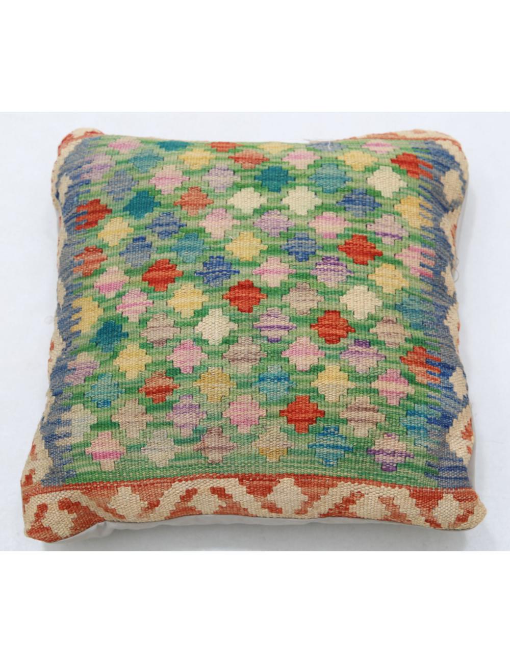 Afghan Tribal Pillow 1' 5" x 1' 5" Hand-Woven
