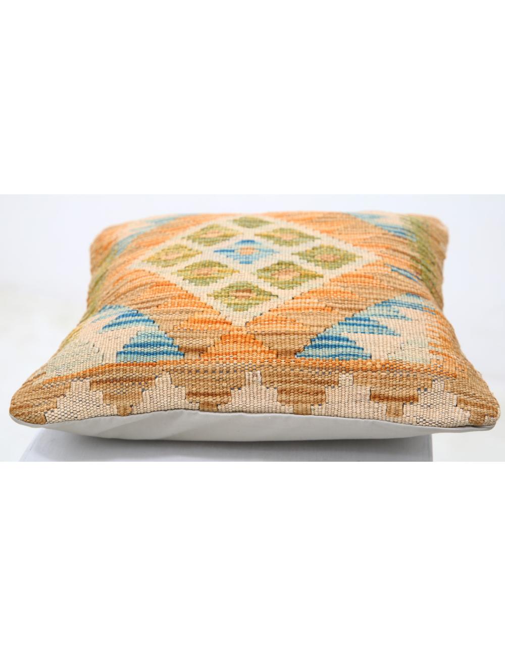 Hand Woven Tribal  Wool Pillow 1' 5" x 1' 5" - No. AT19537
