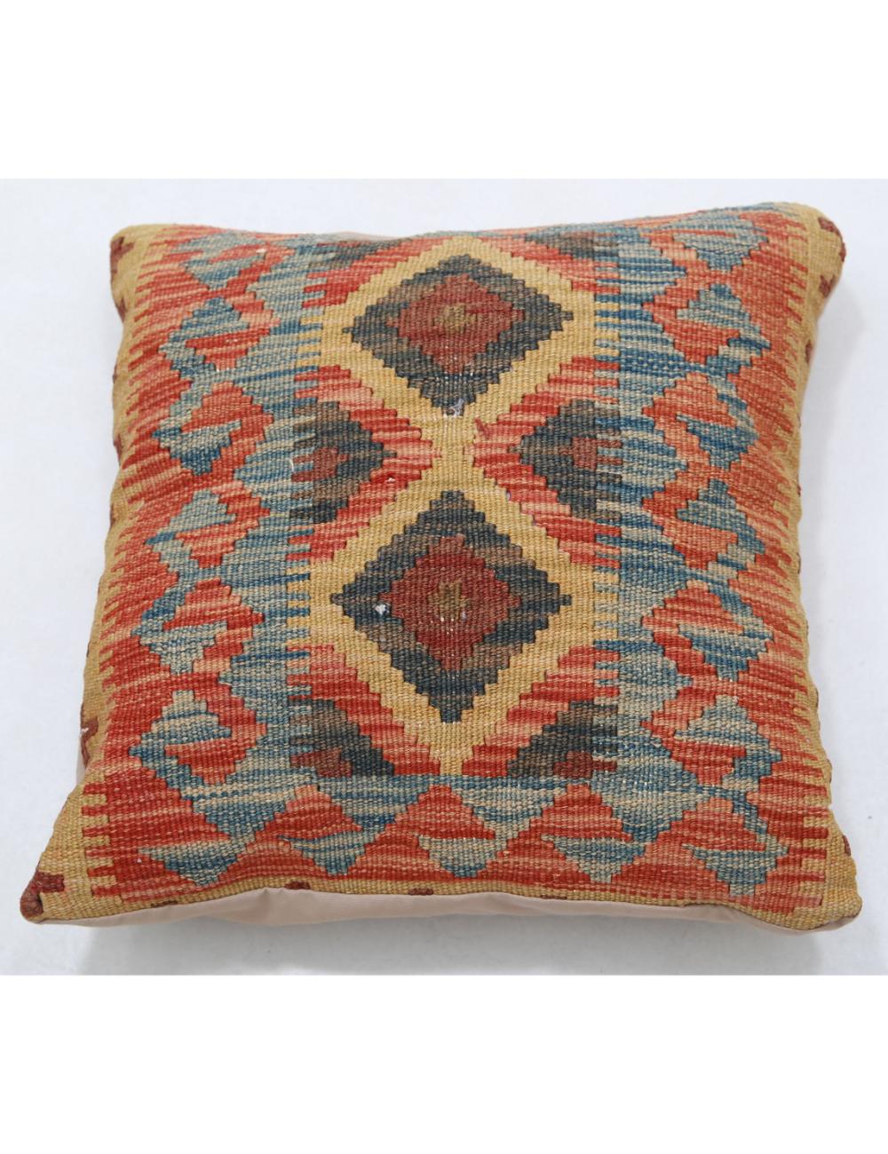 Afghan Tribal Pillow 1' 5" x 1' 5" Hand-Woven
