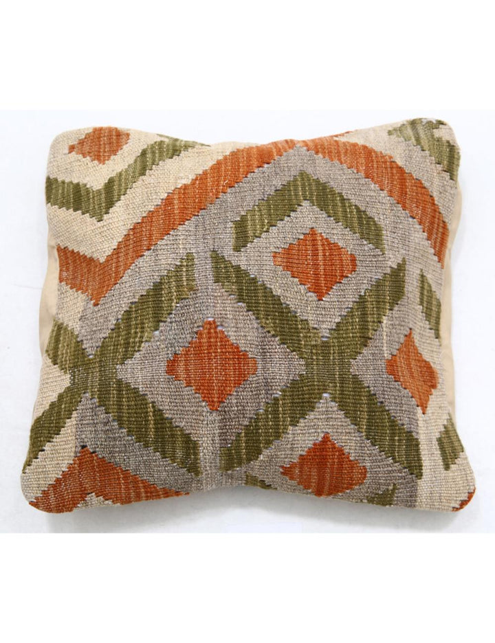 Afghan Tribal Pillow 1' 5" x 1' 5" Hand-Woven