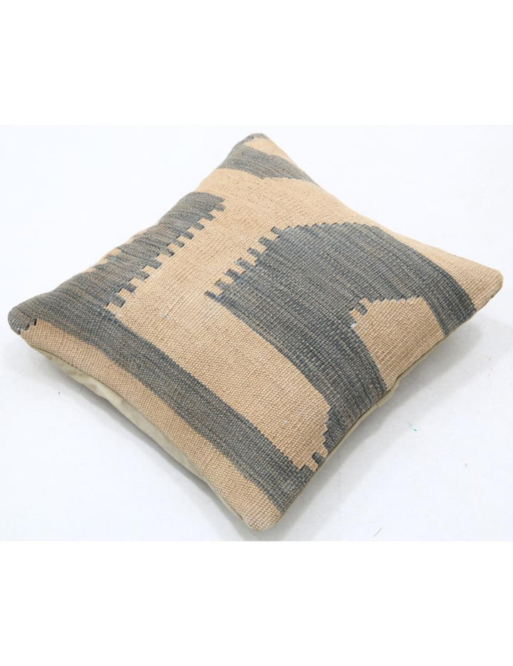 Hand Woven Tribal  Wool Pillow 1' 5" x 1' 5" - No. AT38204