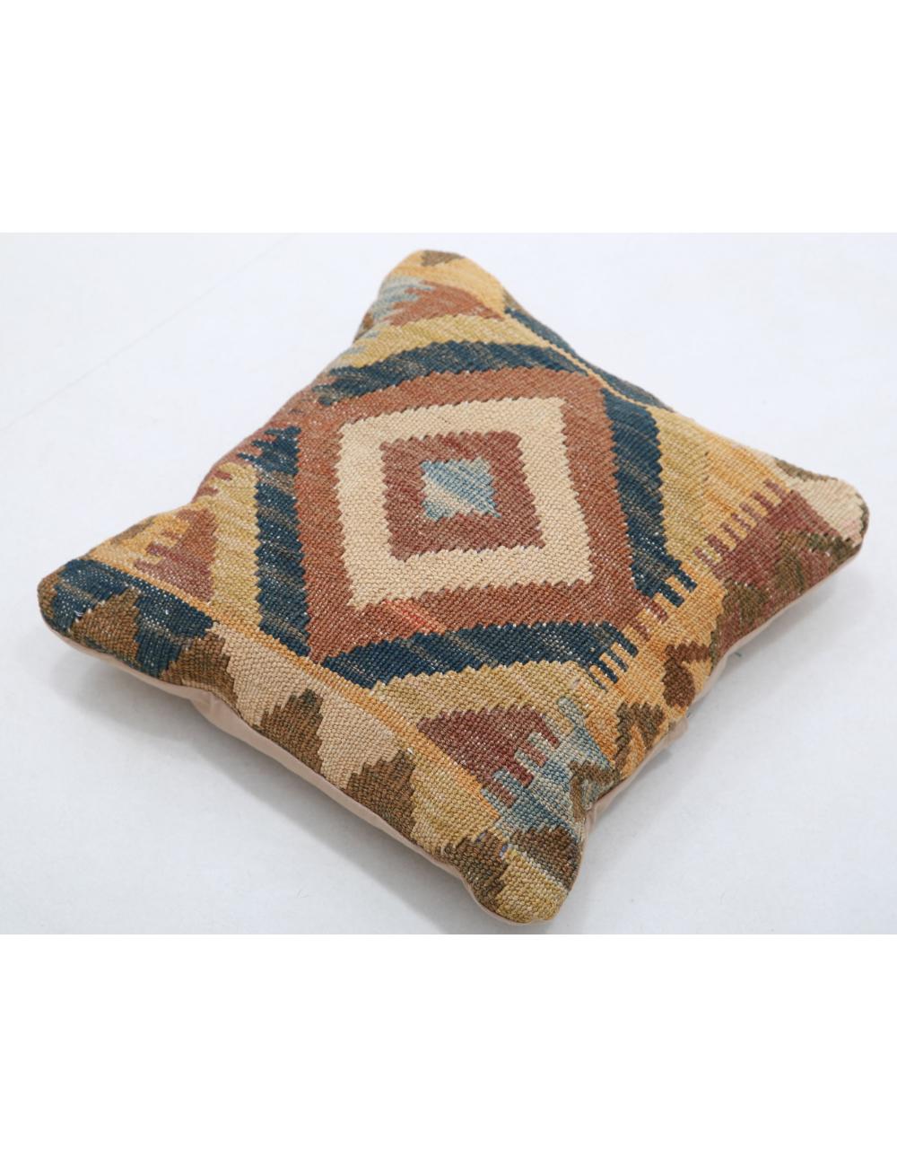 Hand Woven Tribal  Wool Pillow 1' 5" x 1' 5" - No. AT23413