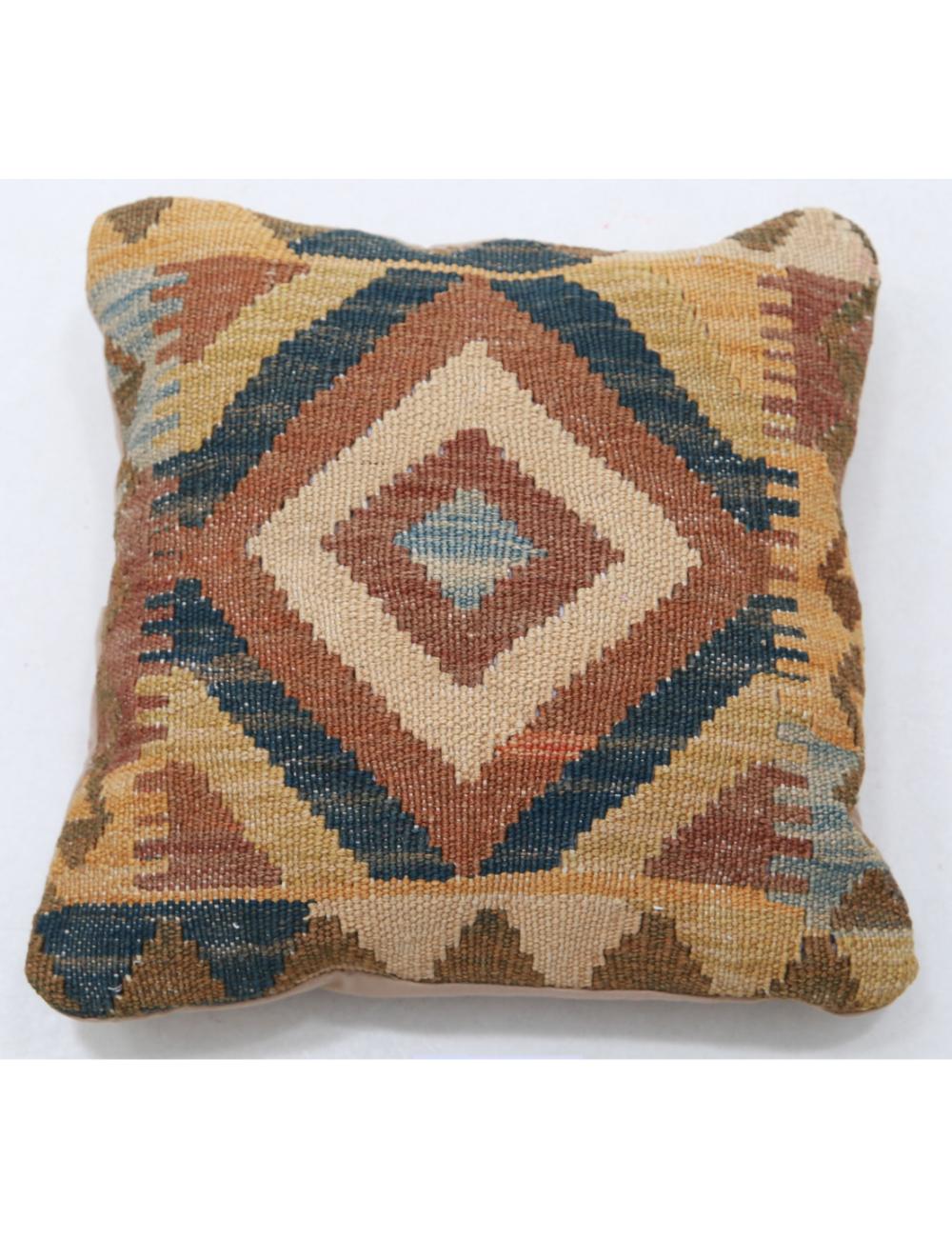Afghan Tribal Rug 1' 5" x 1' 5" Hand-Woven