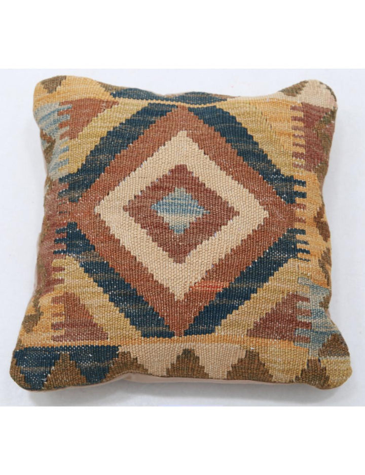 Hand Woven Tribal  Wool Pillow 1' 5" x 1' 5" - No. AT23413