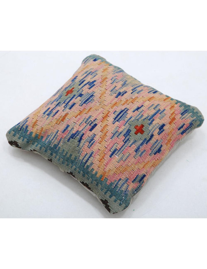 Hand Woven Tribal  Wool Pillow 1' 5" x 1' 5" - No. AT17030