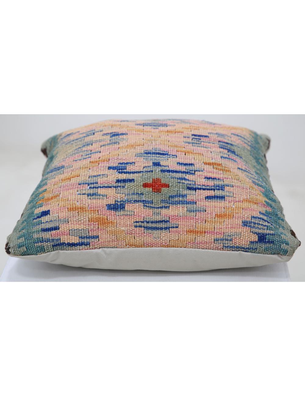 Hand Woven Tribal  Wool Pillow 1' 5" x 1' 5" - No. AT17030