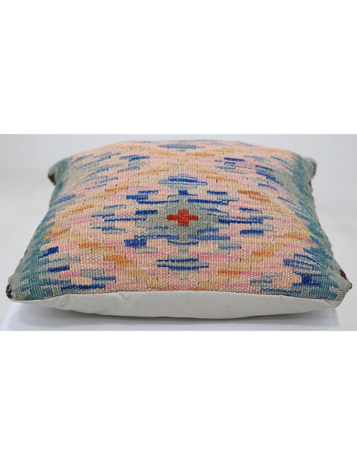 Hand Woven Tribal  Wool Pillow 1' 5" x 1' 5" - No. AT17030