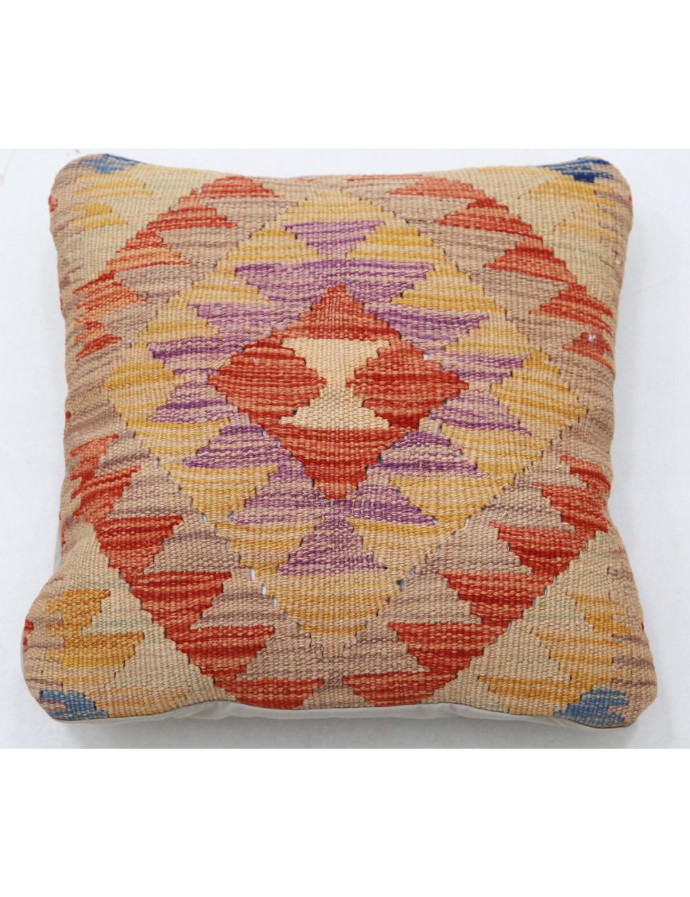 Afghan Tribal Pillow 1' 5" x 1' 5" Hand-Woven