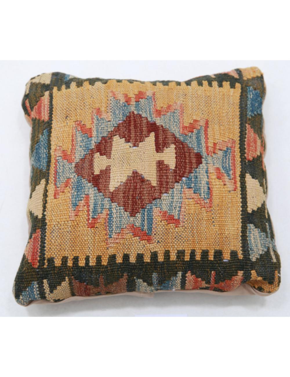Hand Woven Tribal  Wool Pillow 1' 5" x 1' 5" - No. AT34616