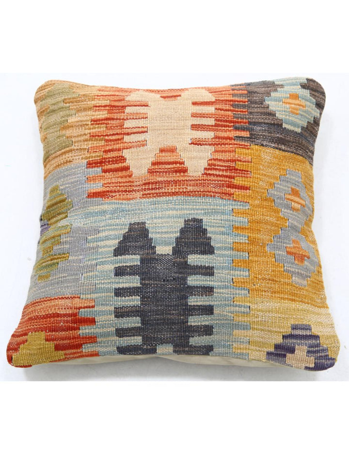 Afghan Tribal Pillow 1' 5" x 1' 5" Hand-Woven