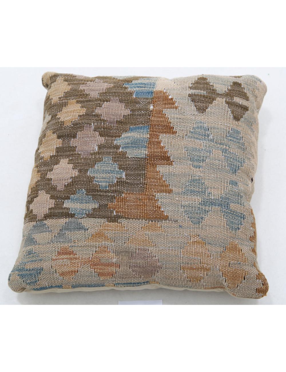Hand Woven Tribal  Wool Pillow 1' 5" x 1' 5" - No. AT25439