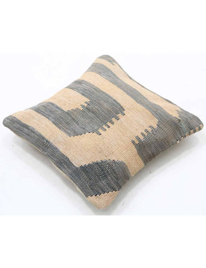 Afghan Tribal Pillow 1' 5" x 1' 5" Hand-Woven detail