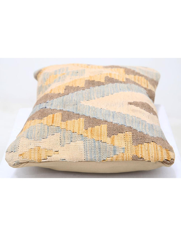 Afghan Tribal Pillow 1' 0" x 1' 5" Hand-Woven detail
