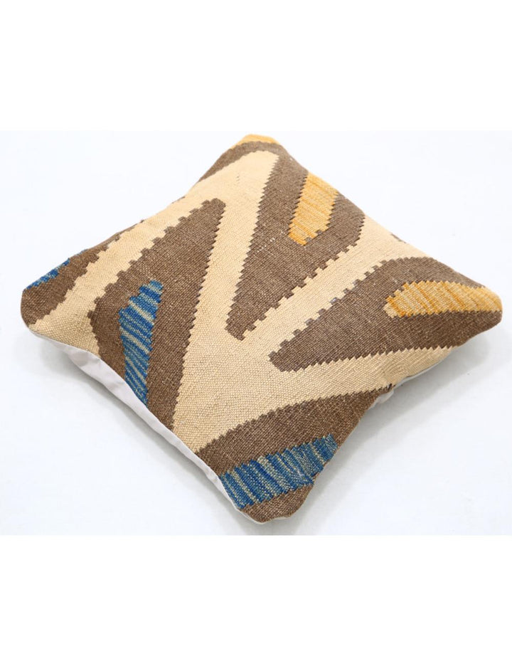 Hand Woven Tribal  Wool Pillow 1' 5" x 1' 5" - No. AT10167