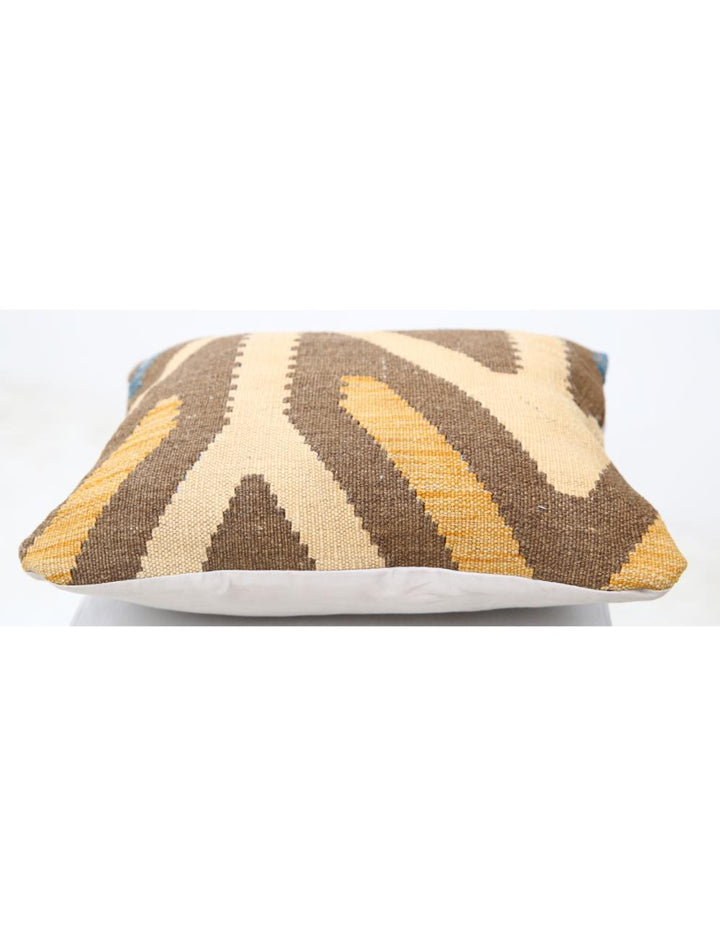 Hand Woven Tribal  Wool Pillow 1' 5" x 1' 5" - No. AT10167