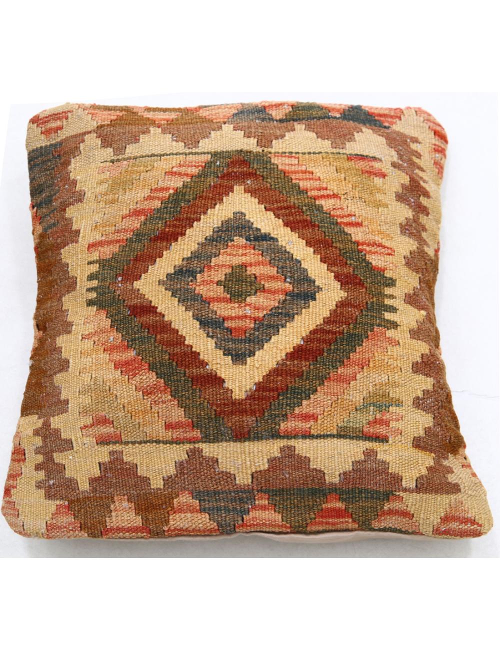 Afghan Tribal Pillow 1' 5" x 1' 5" Hand-Woven