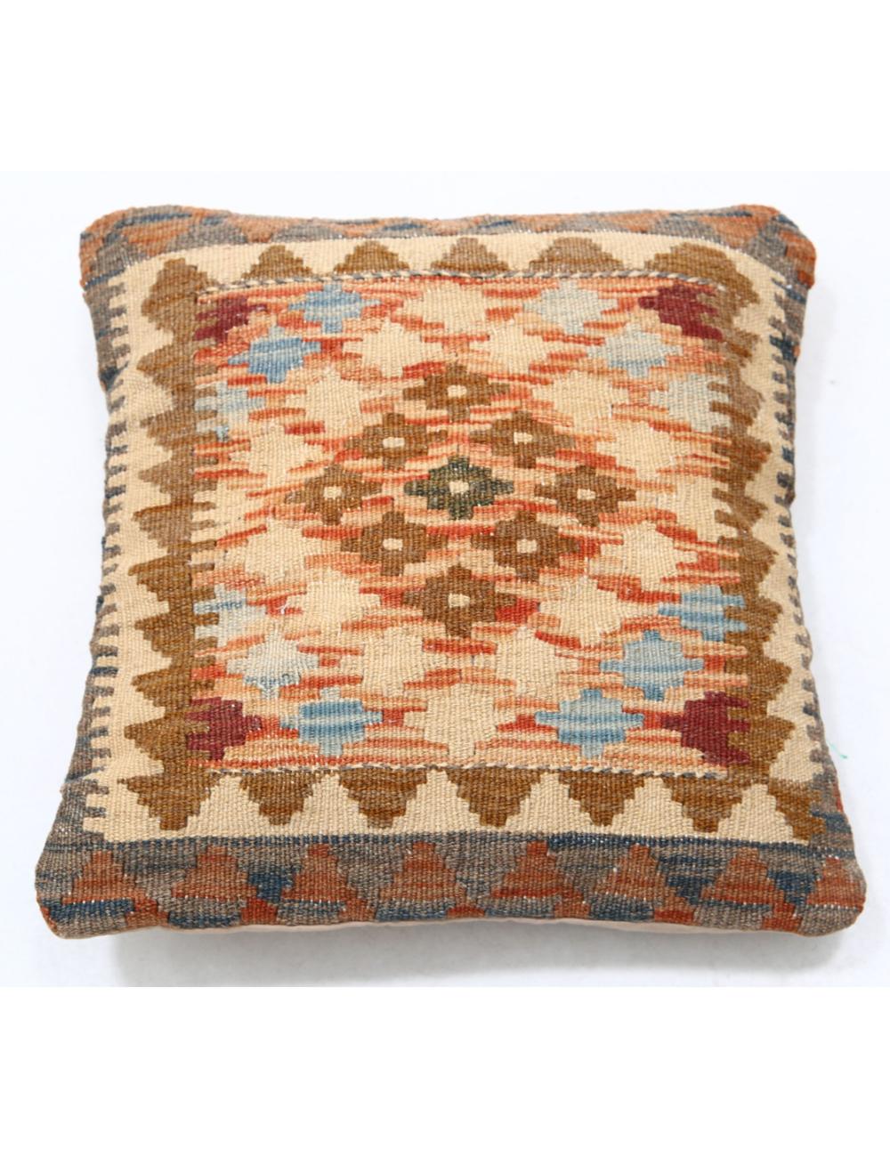 Afghan Tribal Pillow 1' 5" x 1' 5" Hand-Woven