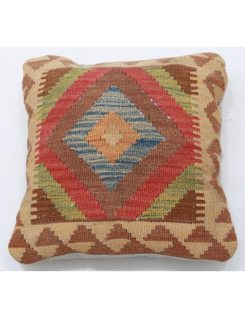 Afghan Tribal Pillow 1' 5" x 1' 5" Hand-Woven