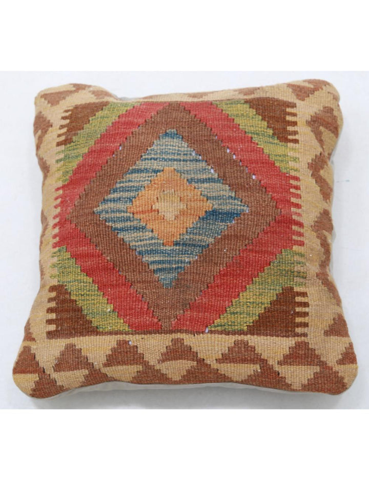 Afghan Tribal Pillow 1' 5" x 1' 5" Hand-Woven