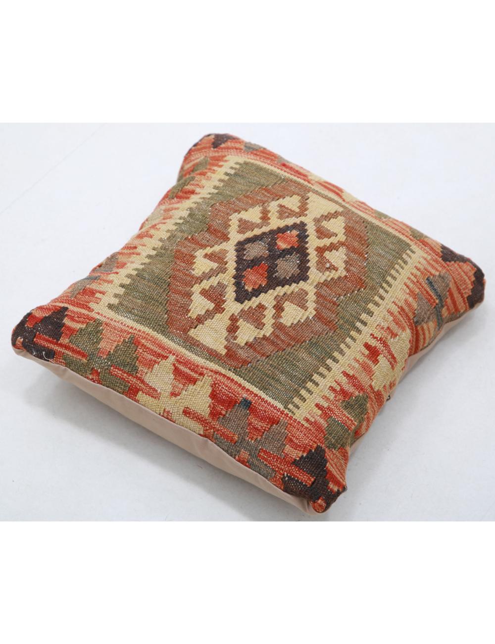 Hand Woven Tribal  Wool Pillow 1' 5" x 1' 5" - No. AT12270