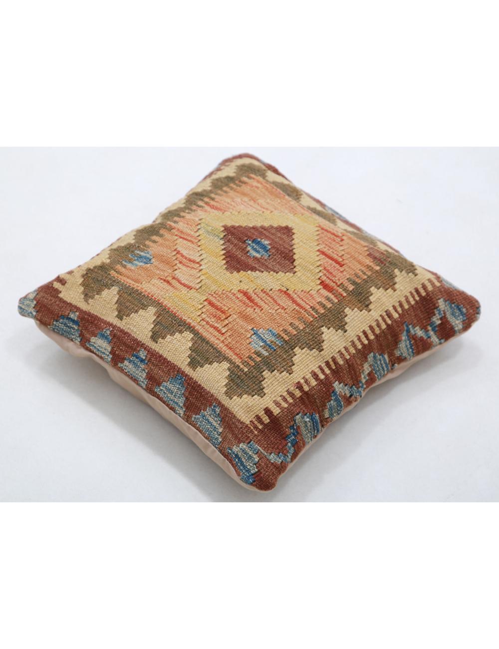 Hand Woven Tribal  Wool Pillow 1' 5" x 1' 5" - No. AT25074
