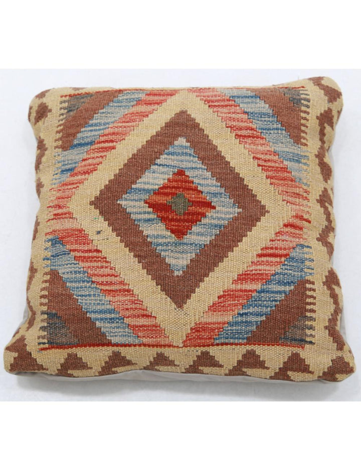 Afghan Tribal Pillow 1' 5" x 1' 5" Hand-Woven
