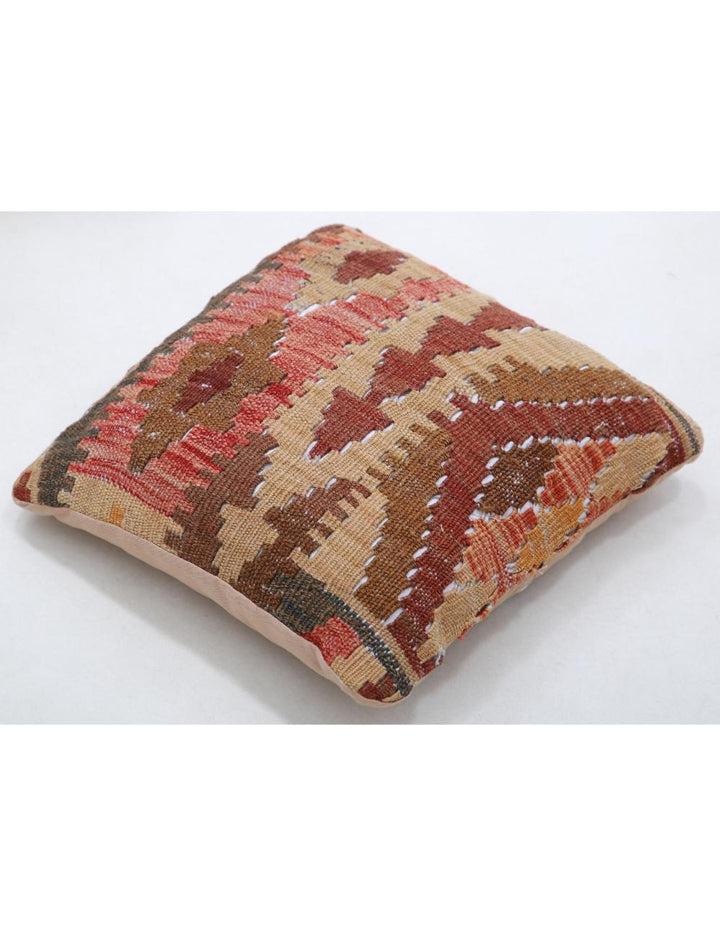 Hand Woven Tribal  Wool Pillow 1' 5" x 1' 5" - No. AT24953