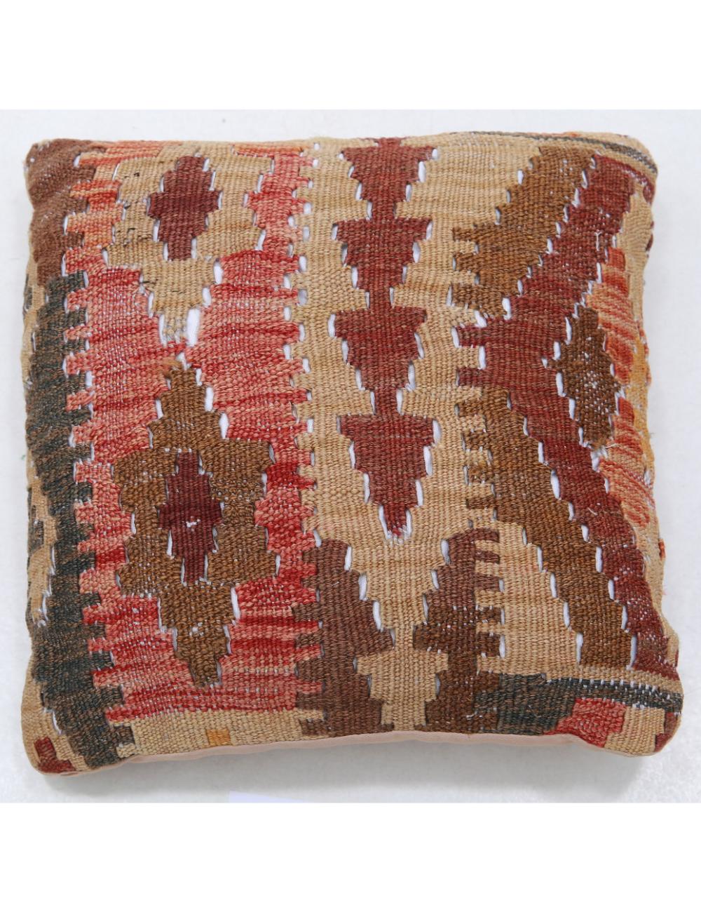 Hand Woven Tribal  Wool Pillow 1' 5" x 1' 5" - No. AT24953