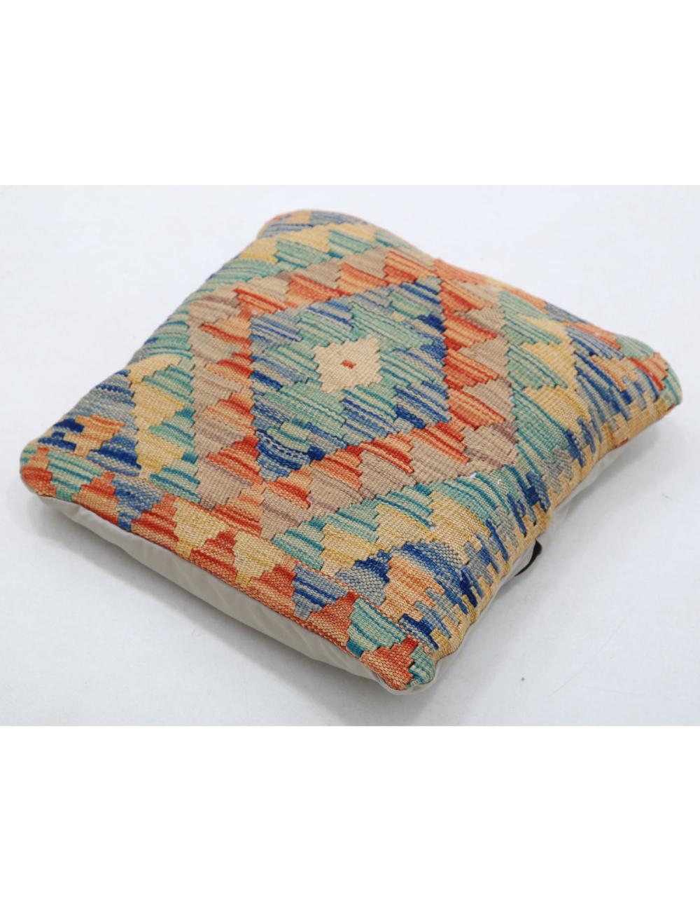 Afghan Tribal Pillow 1' 5" x 1' 5" Hand-Woven view