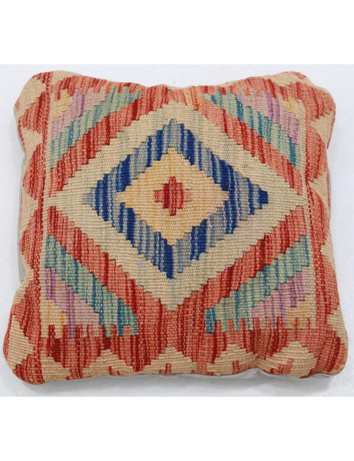 Afghan Tribal Pillow 1' 5" x 1' 5" Hand-Woven