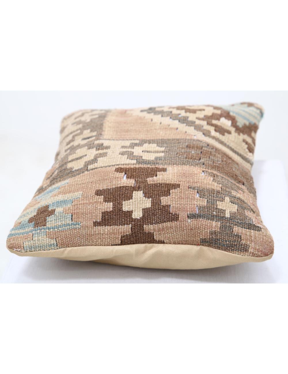 Afghan Tribal Pillow 1' 0" x 1' 5" Hand-Woven detail