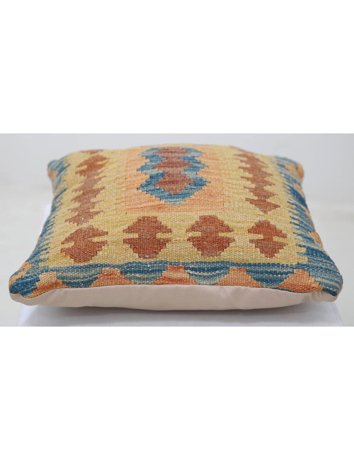 Hand Woven Tribal  Wool Pillow 1' 5" x 1' 5" - No. AT36672