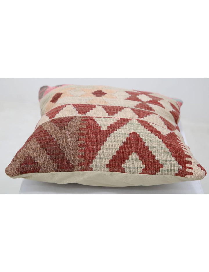 Afghan Tribal Pillow 1' 5" x 1' 5" Hand-Woven detail