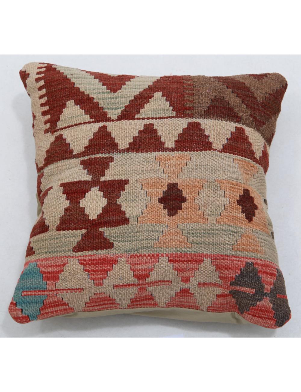 Afghan Tribal Pillow 1' 5" x 1' 5" Hand-Woven