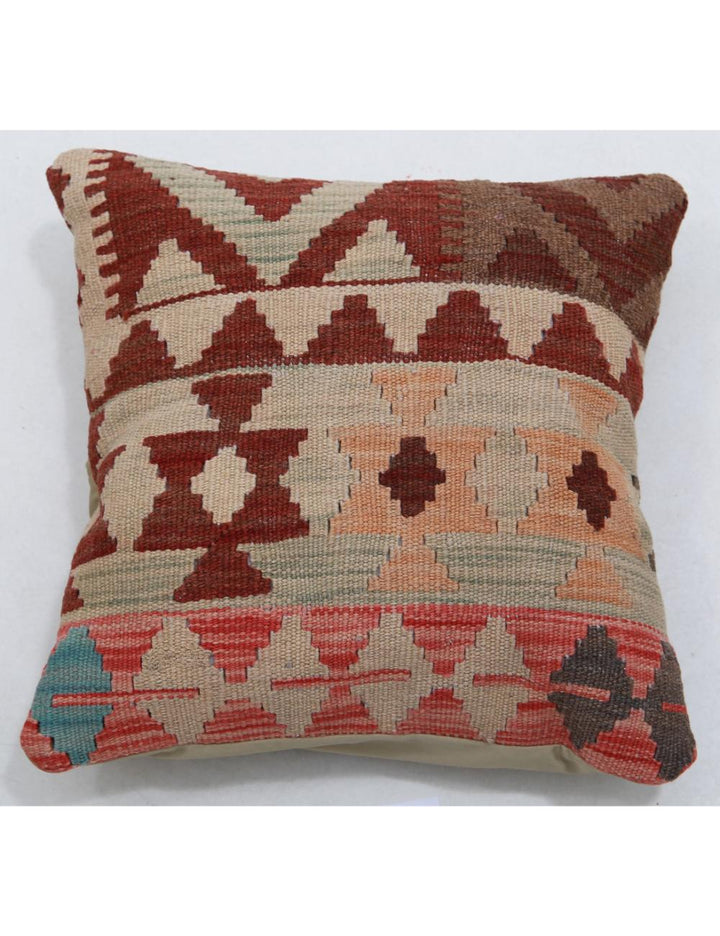 Afghan Tribal Pillow 1' 5" x 1' 5" Hand-Woven