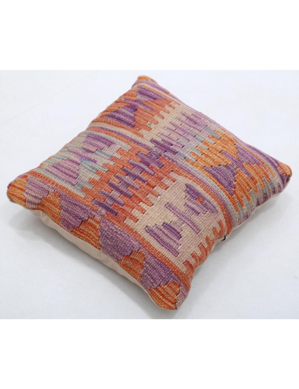Afghan Tribal Pillow 1' 5" x 1' 5" Hand-Woven detail