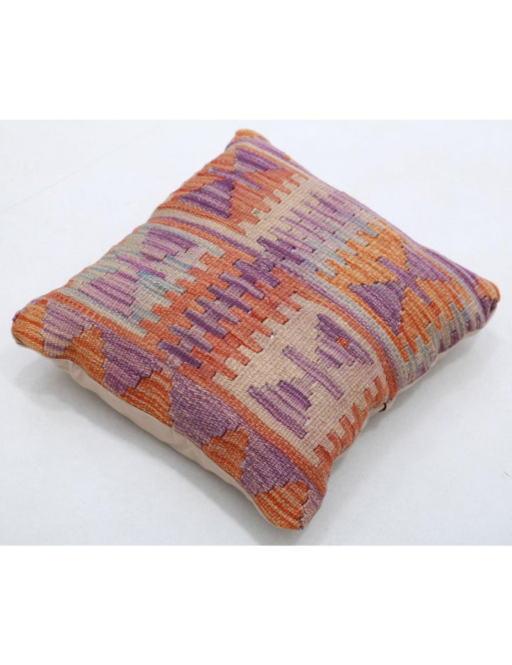 Afghan Tribal Pillow 1' 5" x 1' 5" Hand-Woven detail