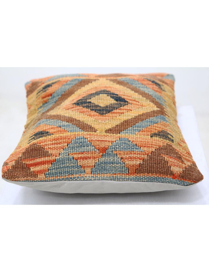 Afghan Tribal Pillow 1' 0" x 1' 5" Hand-Woven detail
