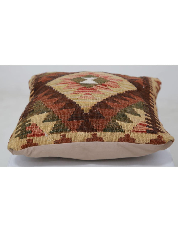 Afghan Tribal Pillow 1' 0" x 1' 0" Hand-Woven detail