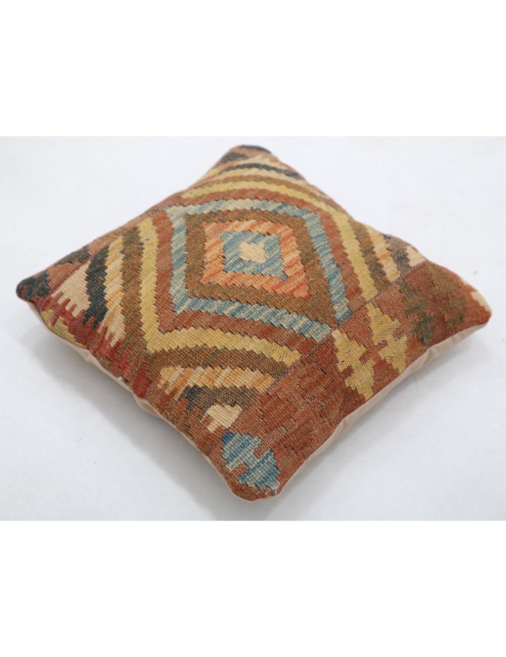 Hand Woven Tribal  Wool Pillow 1' 0" x 1' 0" - No. AT24038
