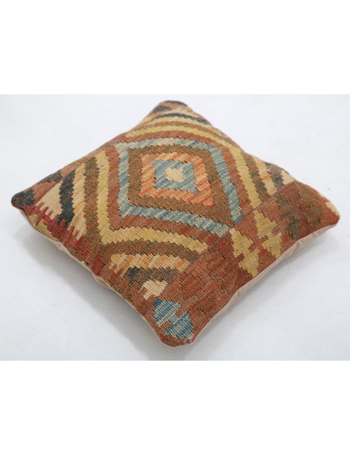 Hand Woven Tribal  Wool Pillow 1' 0" x 1' 0" - No. AT24038
