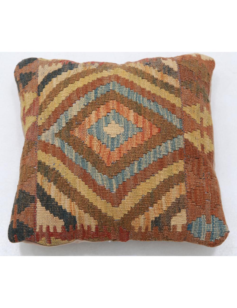 Hand Woven Tribal  Wool Pillow 1' 0" x 1' 0" - No. AT24038