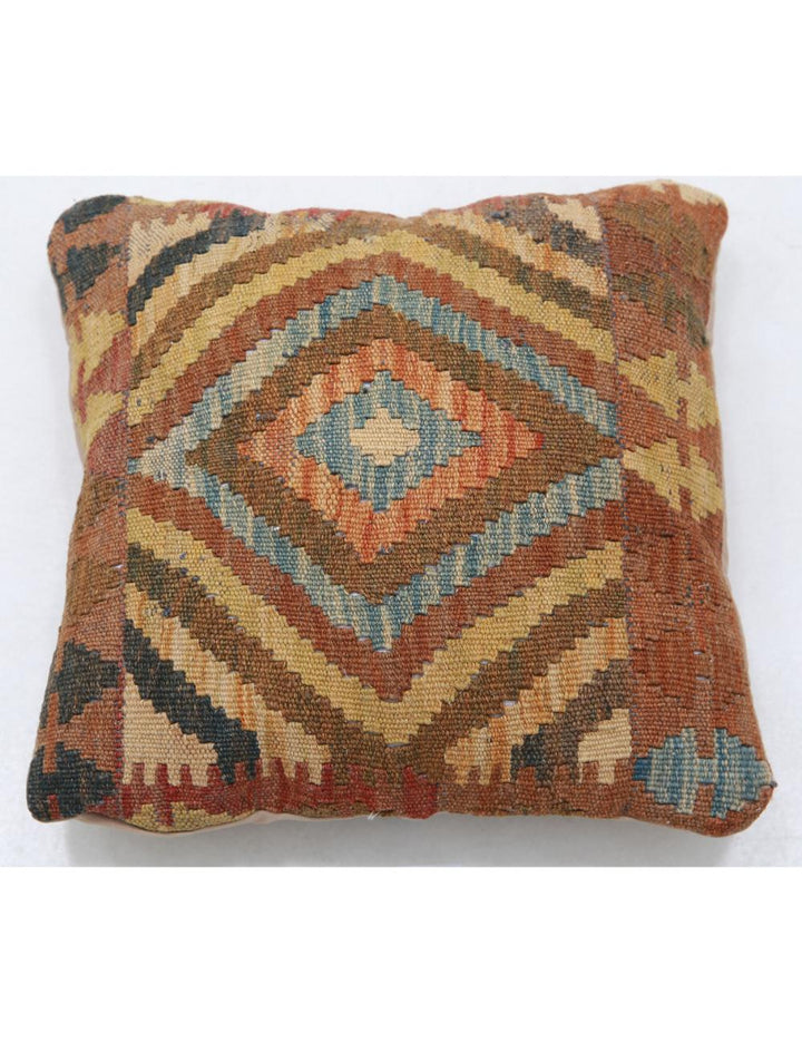 Hand Woven Tribal  Wool Pillow 1' 0" x 1' 0" - No. AT24038