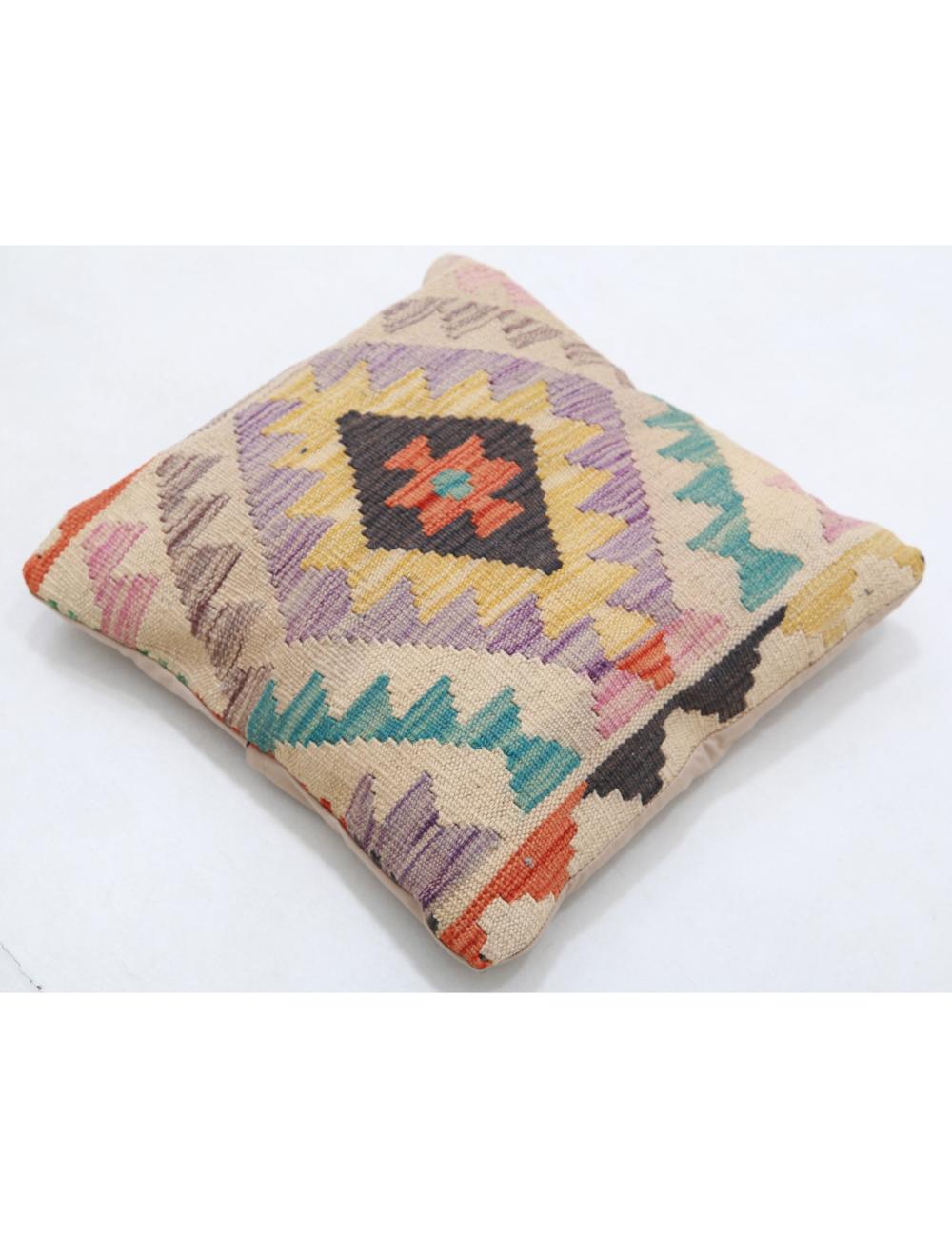 Afghan Tribal Pillow 1' 5" x 1' 5" Hand-Woven view