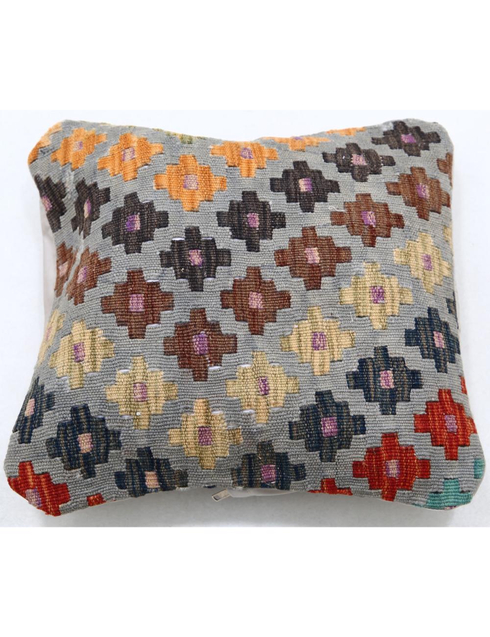 Afghan Tribal Pillow 1' 5" x 1' 5" Hand-Woven
