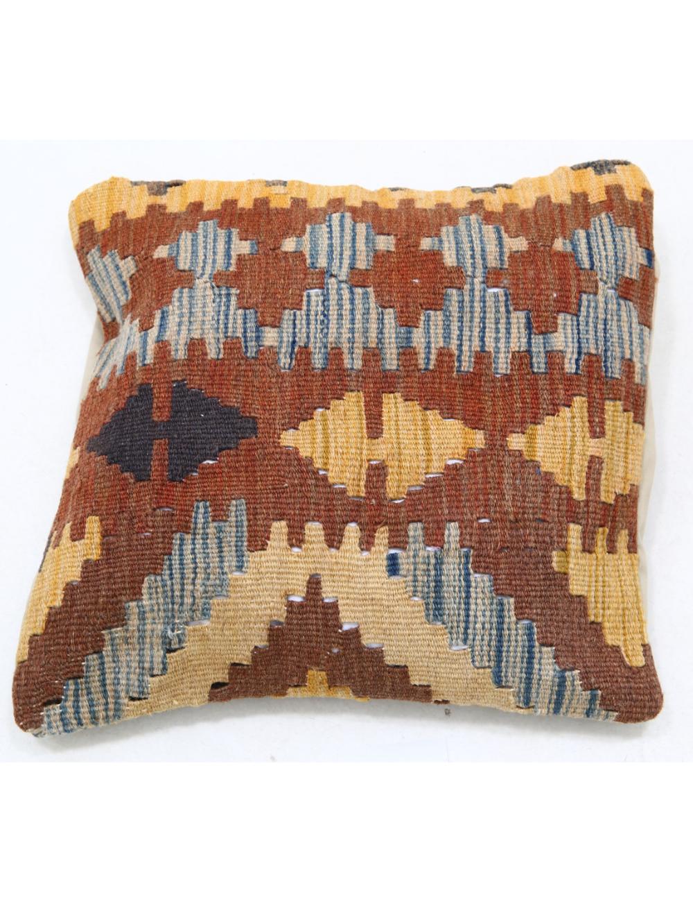 Hand Woven Tribal  Wool Pillow 1' 5" x 1' 5" - No. AT24054