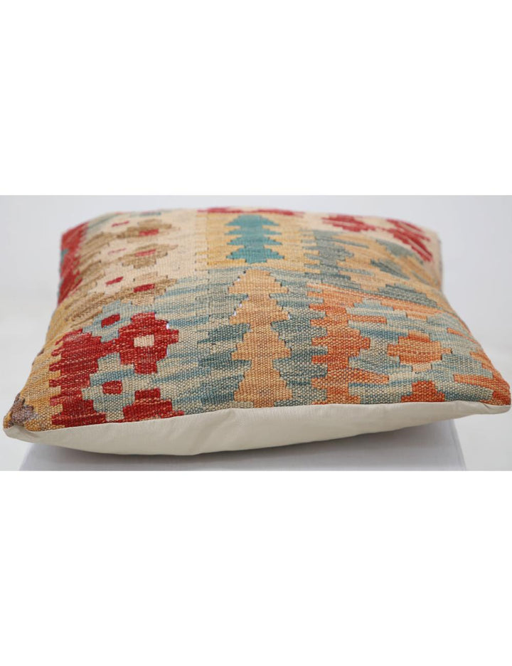 Hand Woven Tribal  Wool Pillow 1' 5" x 1' 5" - No. AT19216