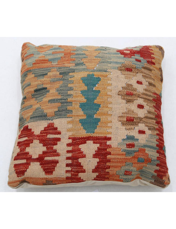 Afghan Tribal Pillow 1' 5" x 1' 5" Hand-Woven